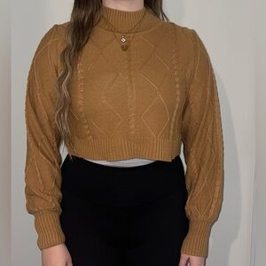 Orange/yellow SHEIN cropped sweater